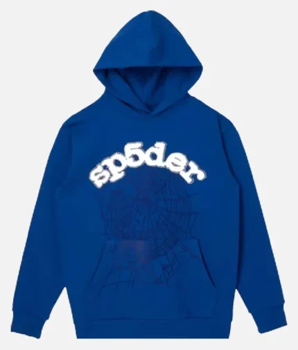 Blue Sp5der Hoodie (1)