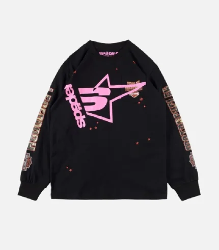 Sp5der Pink Young Thug Sweatshirt Black (2)